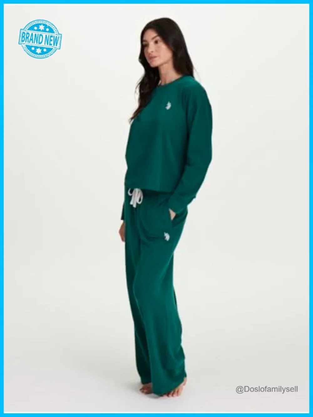 Women's 2-Piece Lounge Set with Tracksuit Top and Wide Leg Sweatpants